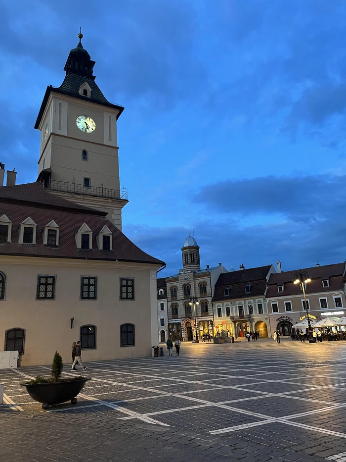 Council House Brasov in the evening