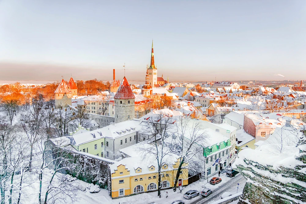 Tallinn in the snow