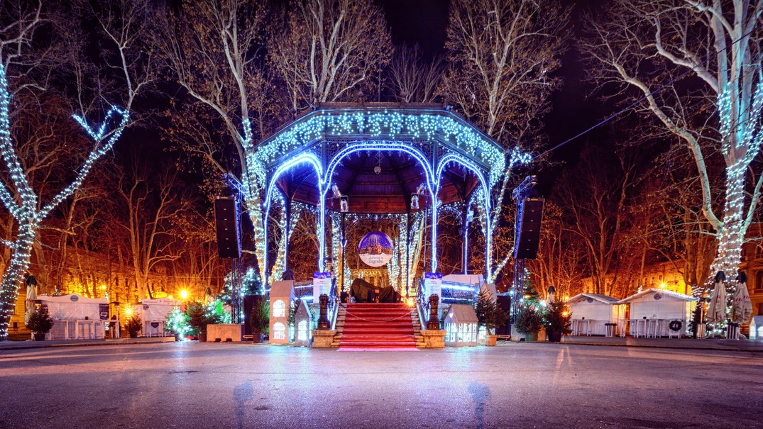 Zrinjevac Park Zagreb at Christmas