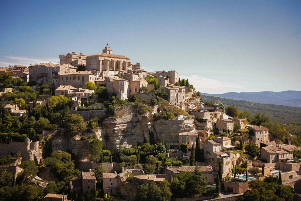 Overlooking the village of Gordes in Provence