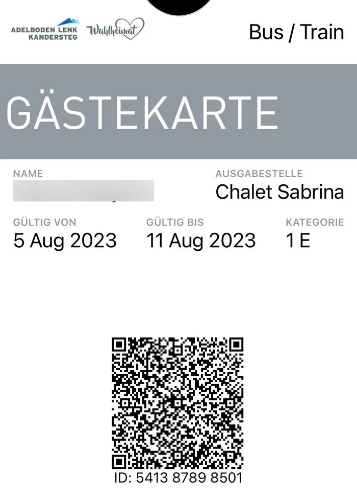 Guest Card in Switzerland