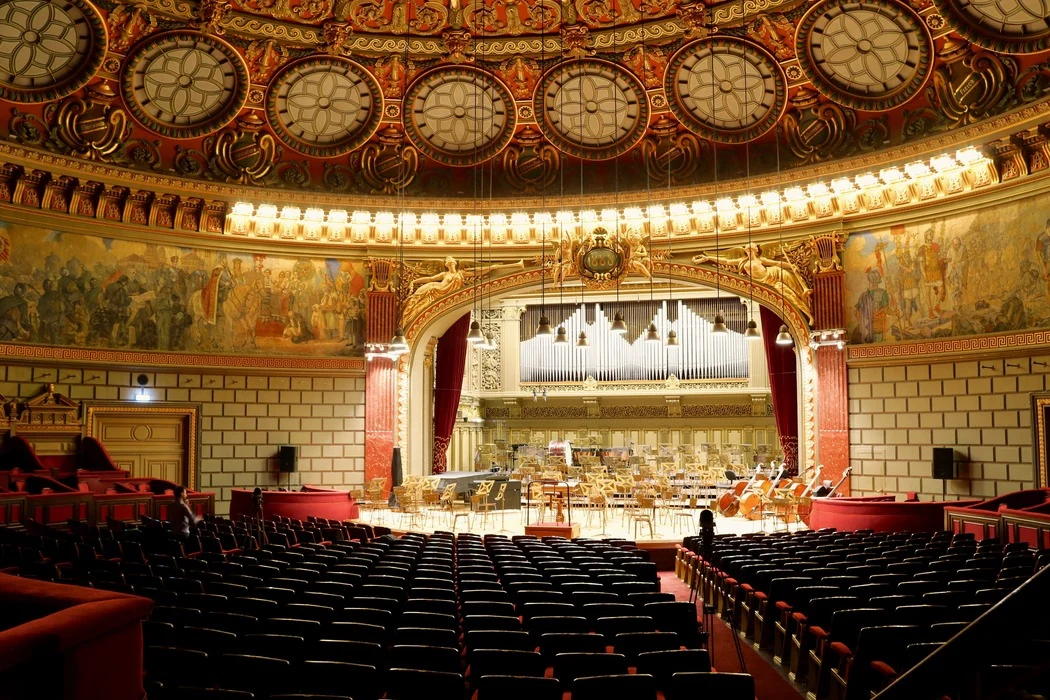 Inside the Romanian Athenaeum Bucharest in the performance hall