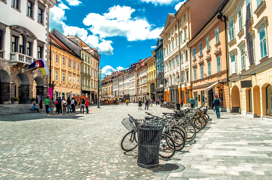 The colourful streets of Ljubljana