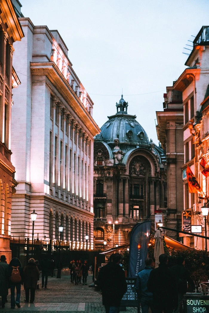 Walking around Old Town in Bucharest