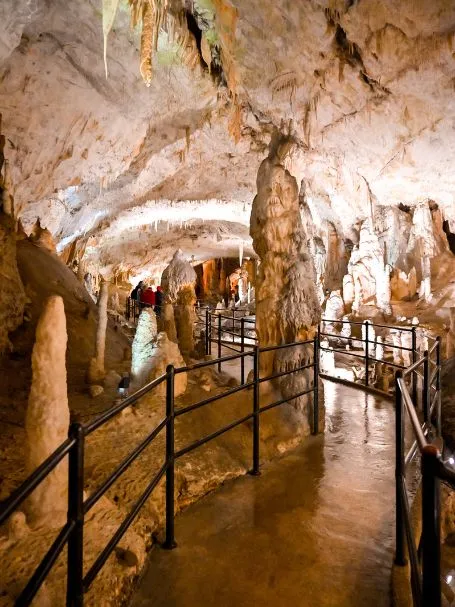 Rock formations in Postojna Cave, Slovenia