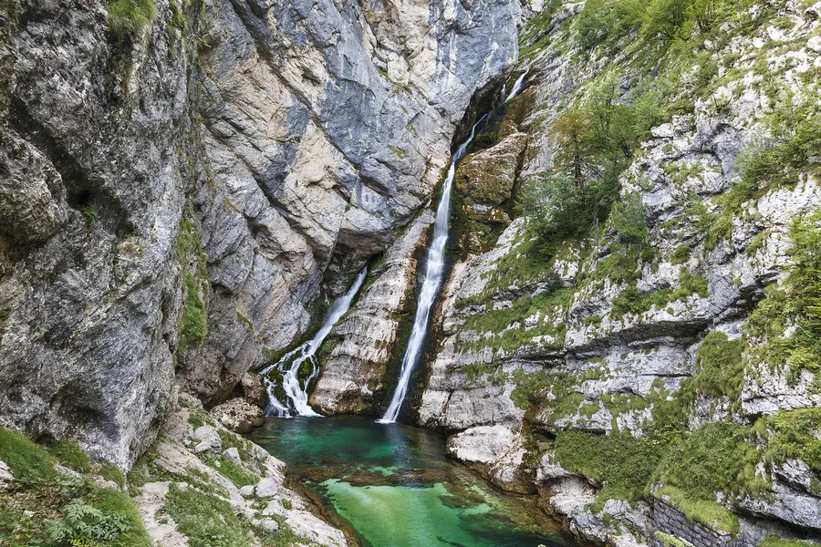 The Savica Waterfall in Triglav National Park