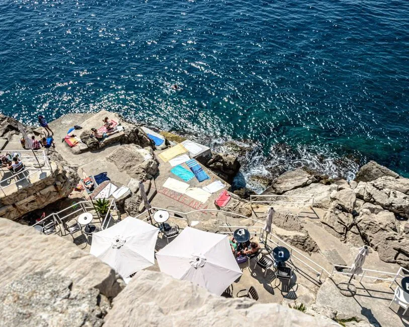 Panoramic view of Buza Bar in Dubrovnik