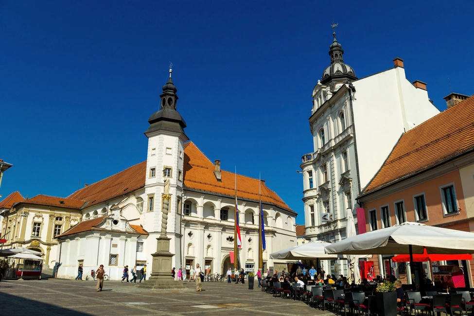 Grajski Square with Maribor Castle at its centrepiece