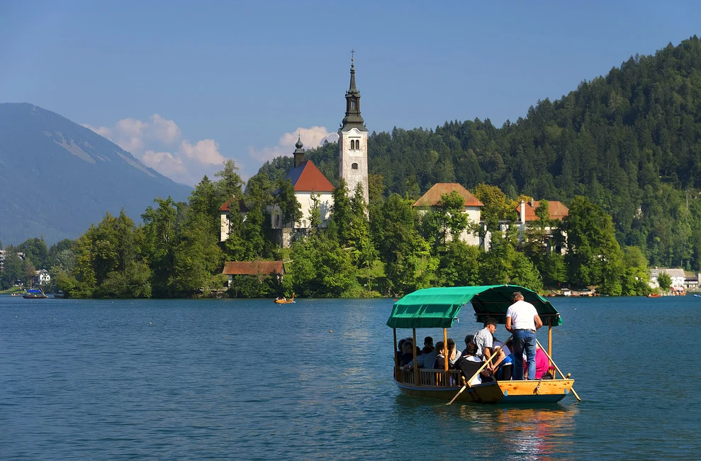 Take a Pletna Boat to Bled Island in Lake Bled