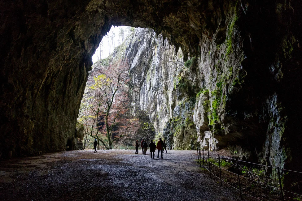 The inside of Škocjan Caves in Slovenia