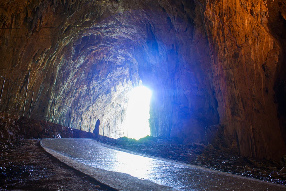 The Škocjan Caves Stalactites and Stalagmites formed in Škocjan Caves