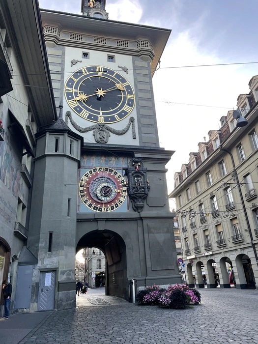 At the back of the clocktower 'Zytglogge' in Bern