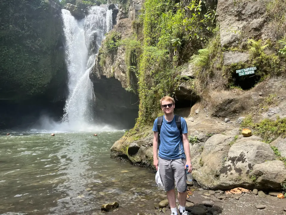 Infront of Tegenungan Waterfalls